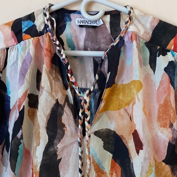 Maria Cher Violet multicolor cotton blouse - Picture 3 of 7